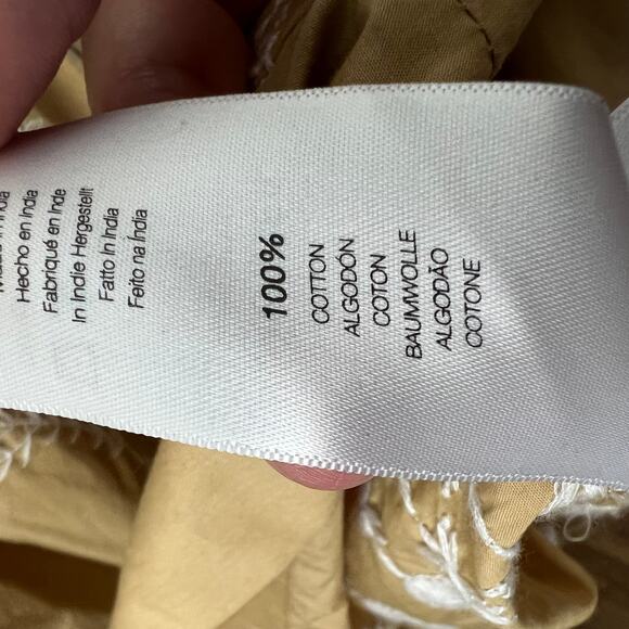 MOTHER The More is More Maxi Dress Khaki Embroidered Sundress Belted Boho L NWT - Picture 12 of 16